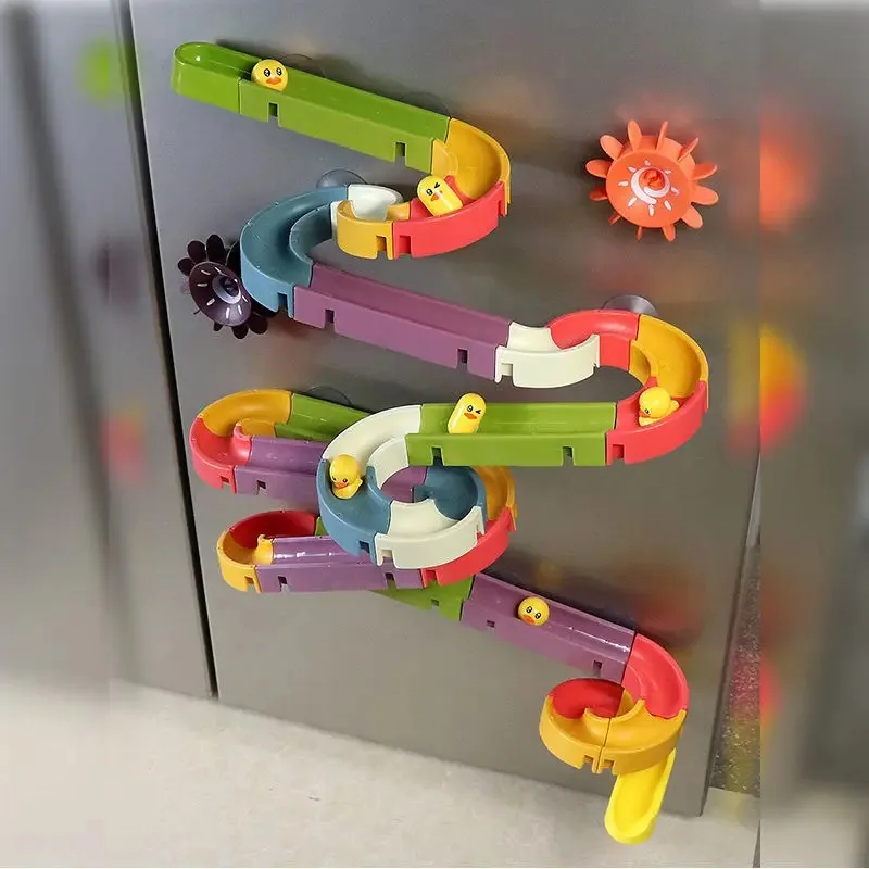 Baby DIY Assembling Track Slide Suction Cup Toys Bath Tub Toys Baby Bathroom Bathtub Shower Toy Set Duck Water Toys for Children — view 4