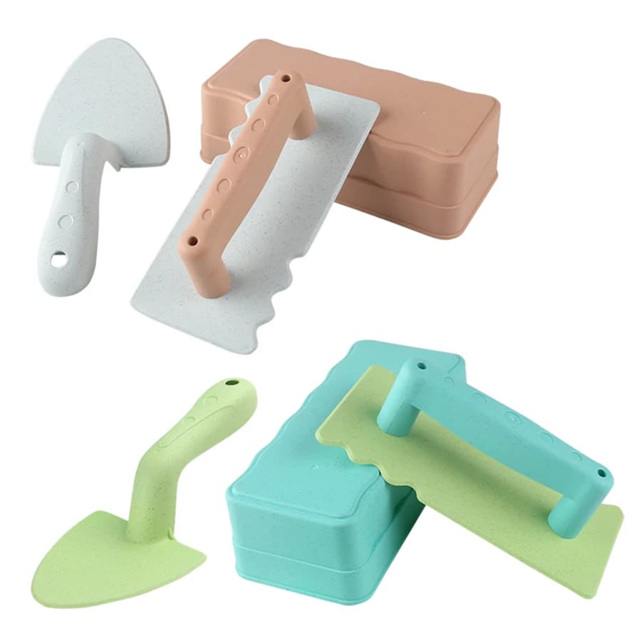 3 pieces of snow beach toy sand fun brick sand castle mold for winter and summer build snow outdoor children's birthday toy gift — view 3