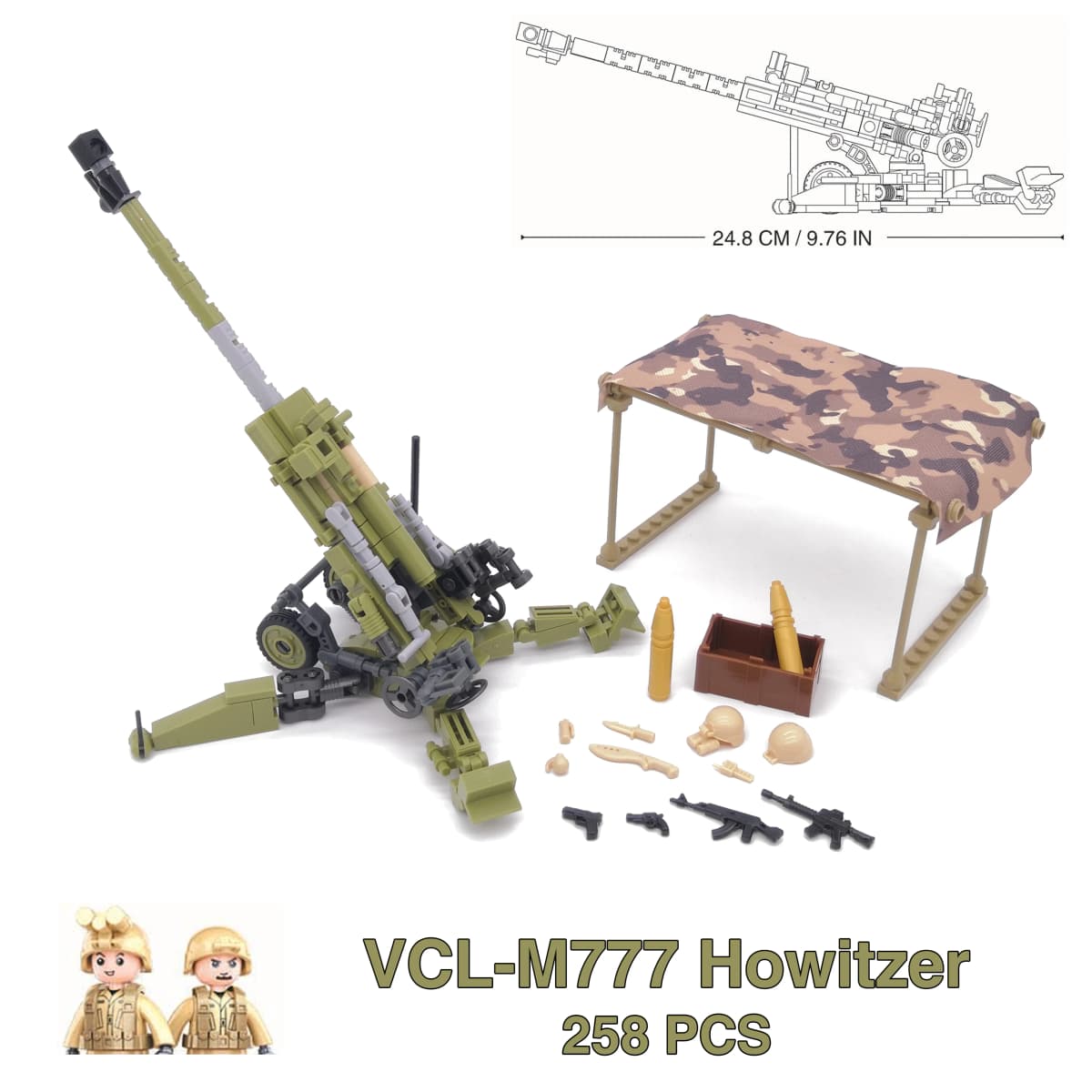Military Armored Hummer Stryker Tank Car US Russia Army Modern War Soldier Weapons Model Building Blocks Brick Children Kid Toys — view 5