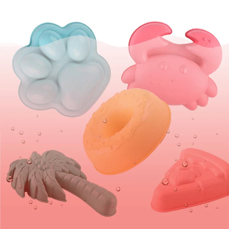 Beach Toy Sand Mold Sand Printing Seaside Sand Digging Tool Accessories Wheat Straw Donut Engineering Vehicle 12-Piece Combinati — view 4