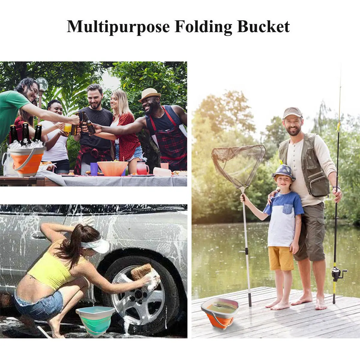 11/5/1 PCS Beach Sand Play Water Set Folding Bucket Summer Toys for Children Kids Outdoor Game Sandbox Accessories Color Random — view 4