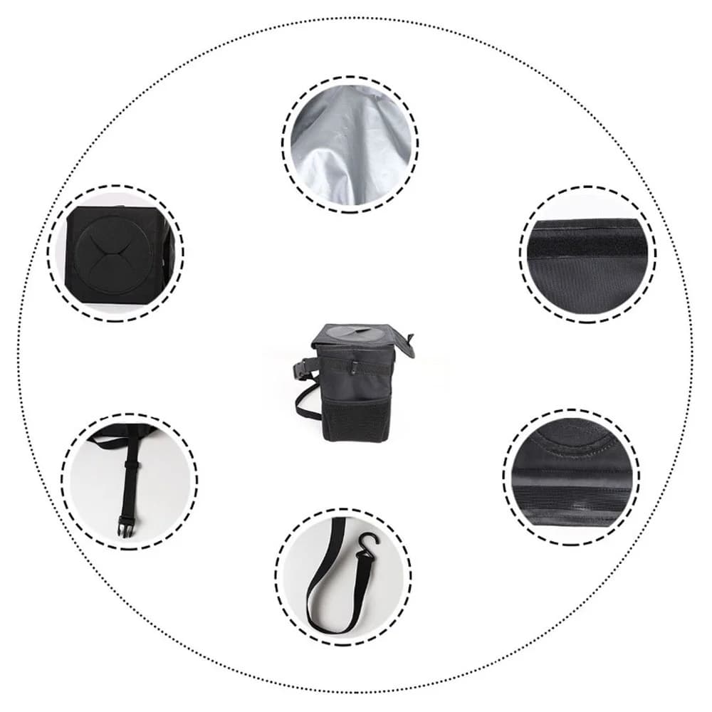 1 Pcs Portable Waterproof Car Trash Can Auto Organizer Garbage Can Car Accessories — view 5