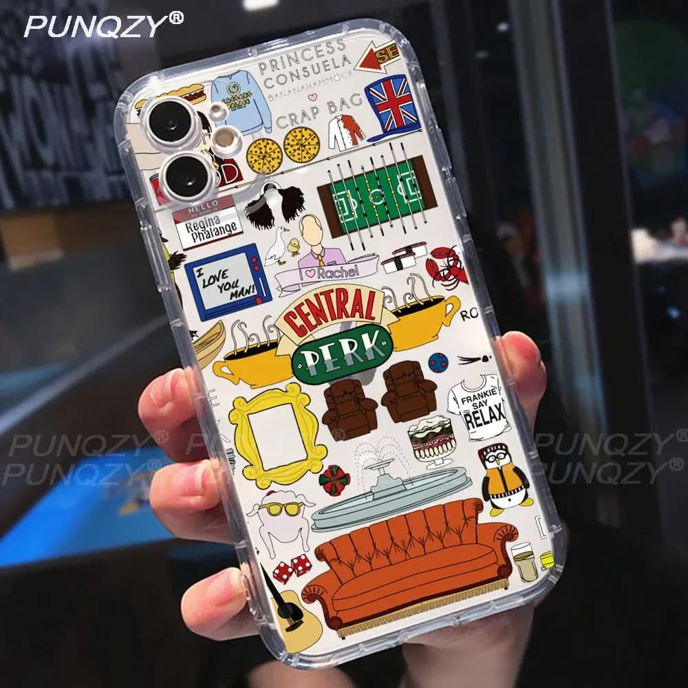 Friends TV Show Phone Case For iPhone 16 15 14 13 12 11 Pro Max 8 7 Plus SE X XS XR TPU Silicone Cover — view 3