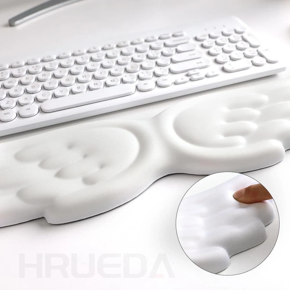 Mechanical Keyboard Mouse Wrist Rest Computer Keyboard Laptop Angel Wing Memory Foam Mouse Cushion Support Pad Wrist Support — view 4