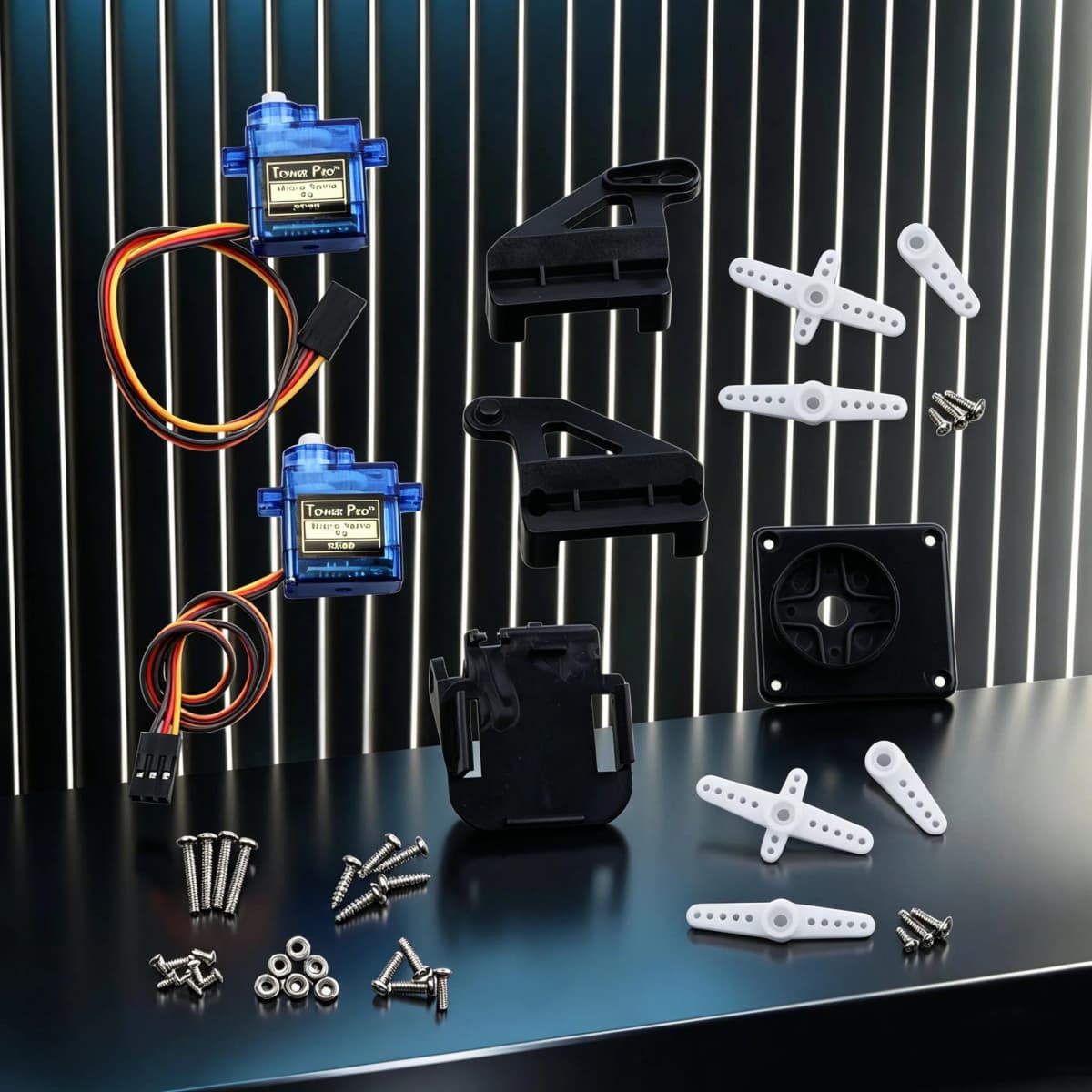 2 Axis Servo Gimbal Bracket FPV PTZ Pan/Tilt Camera Platform Anti-Vibration Camera Mount Sets for Aircraft Robot Cars 9g Servo — view 4