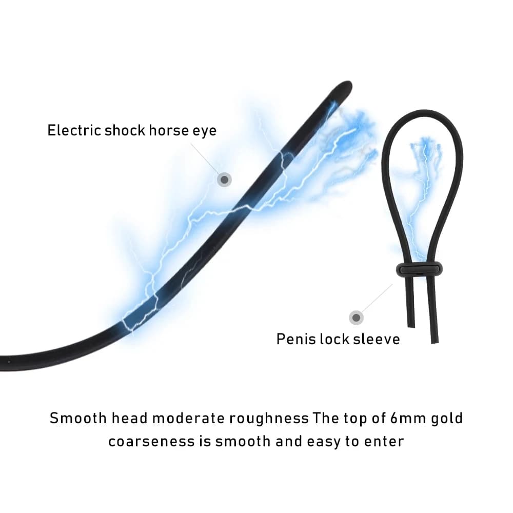 SM Electric Shock Penis Plug Ring Urethral Sounding Tube Dilator E-stim Prostate Medical Probe Urinary Man Gay Sex Toy Accessory — view 4