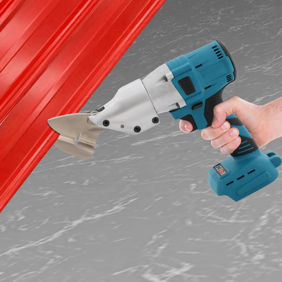 500W Electric Sheet Shear Metal Cutting Iron Shears Heavy Duty Cutter Scissors — view 2