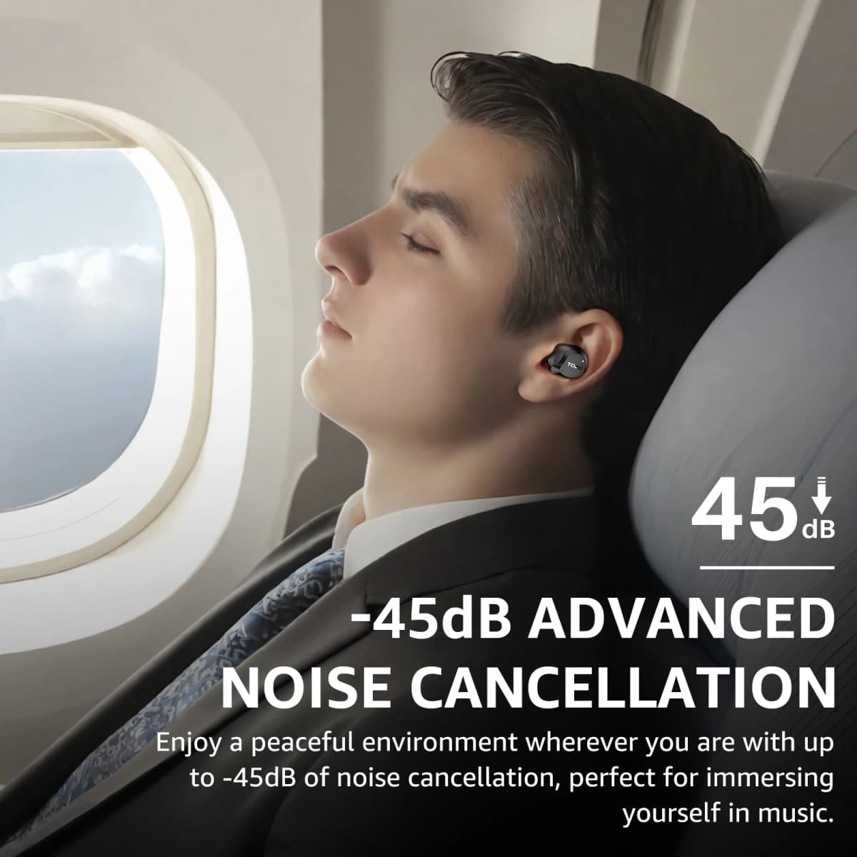 TOZO New NC9 Wireless Earphone Hybrid Active Noise Cancelling,Bluetooth Earbuds With Immersive Sound Premium Deep Bass, 59H Play — view 4