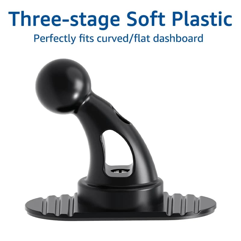Untoom 17mm Ball Head Base Universal Sticker Base Car Phone Holder 360° Rotation Car Dashboard Cell Phone Mount Accessories — view 2