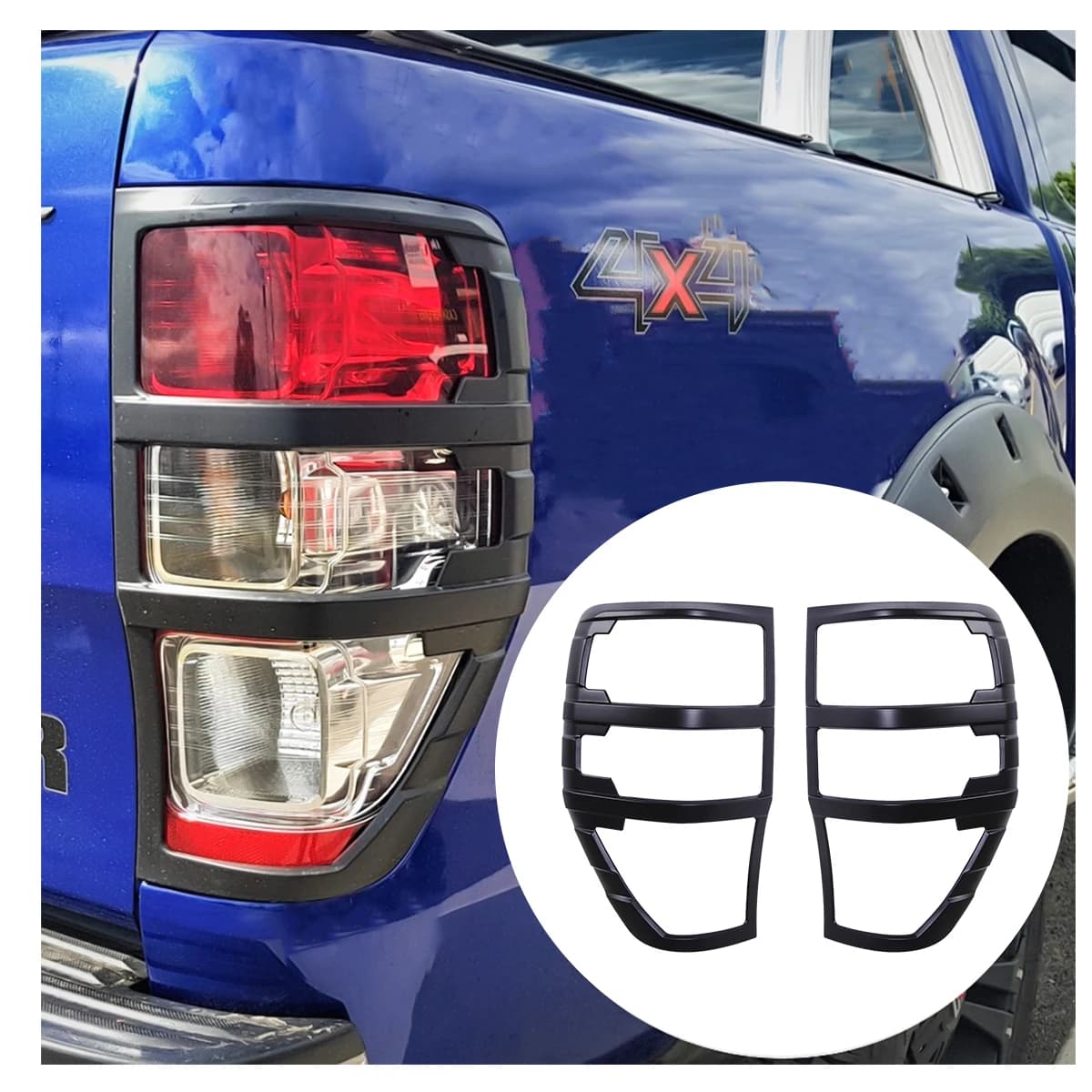 Tail Light Cover Taillight Protector Guard  For Ford Ranger 2012-2022 Wildtrak LIMITED XLT XLS XL Car Accessories — view 4