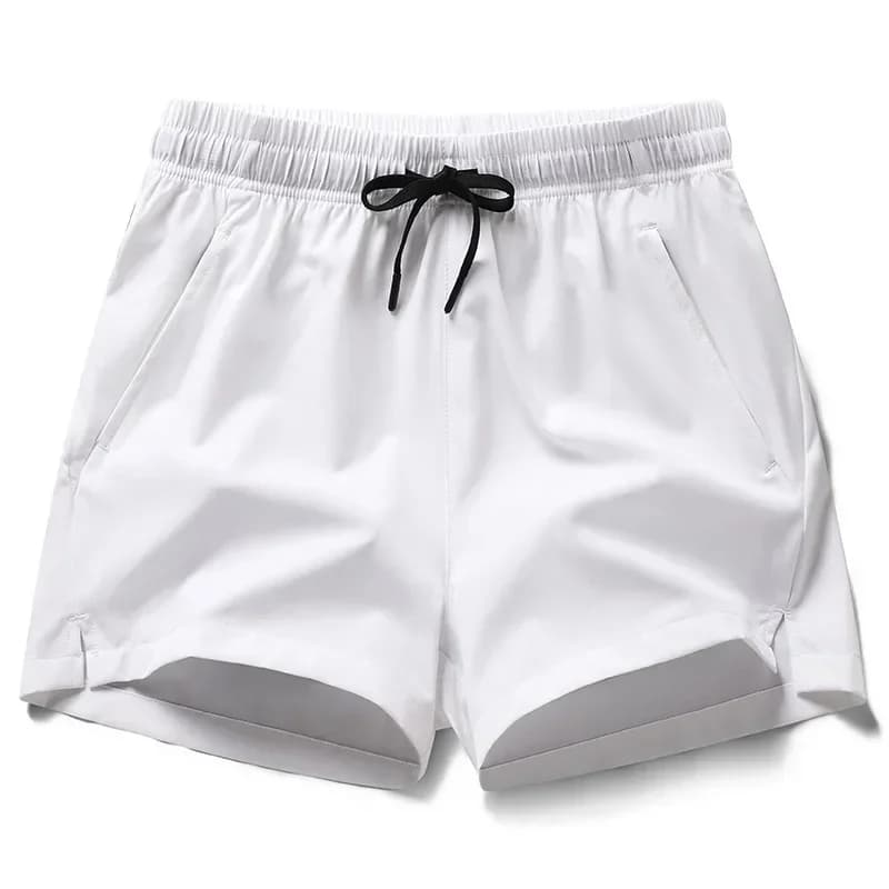 New Mens Fitness Lightweight Sweatpants Summer Casual Pockets Shorts Basic Solid Color Short Pants Jogging Beach Shorts Men — view 2