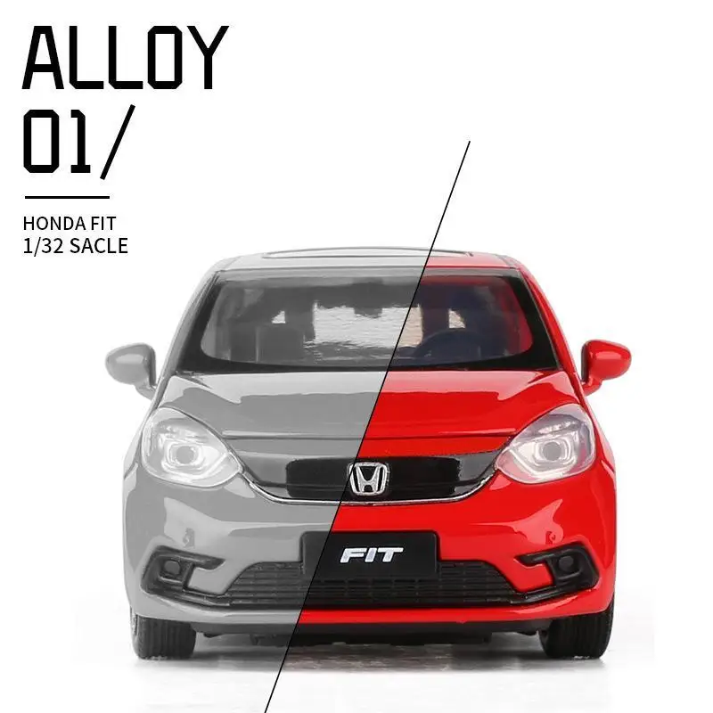 1/32 Honda FIT JAZZ SUV Sport Toy Car JKM Diecast Miniature Model Doors Openable Sound & Light Collection Gift For Boy Boys Kid — view 3