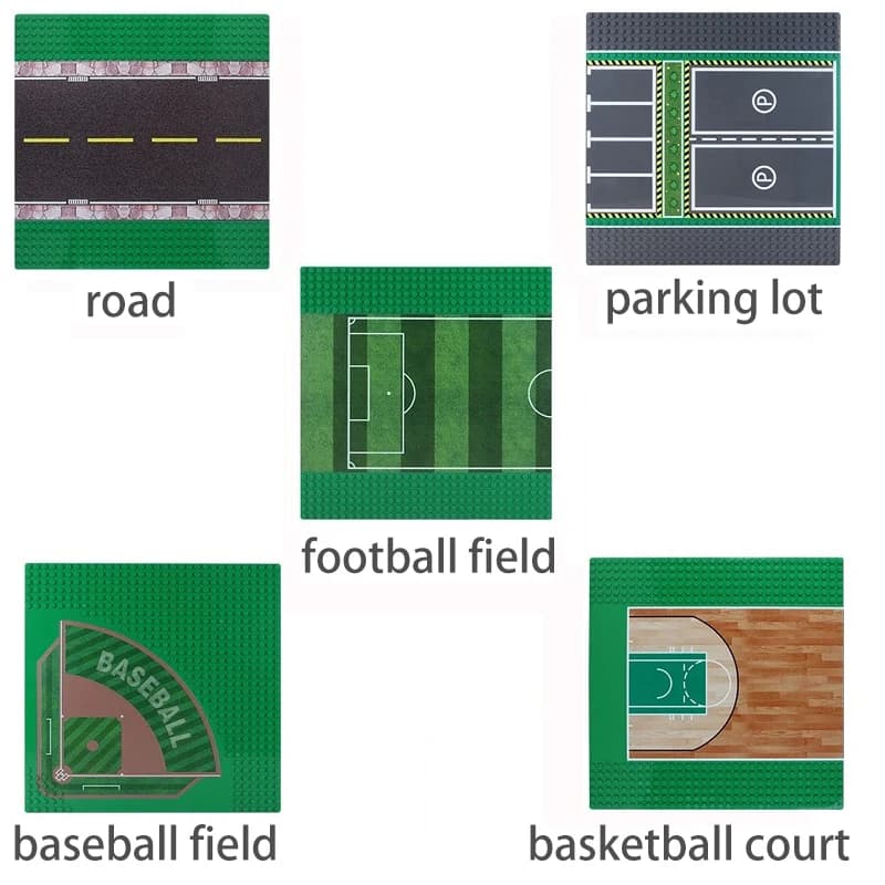 City Street View Road BasePlate Building Blocks 32*32 Dots Blocks DIY Toys Parking Lot Football Basketball Court Mini Bricks — view 2