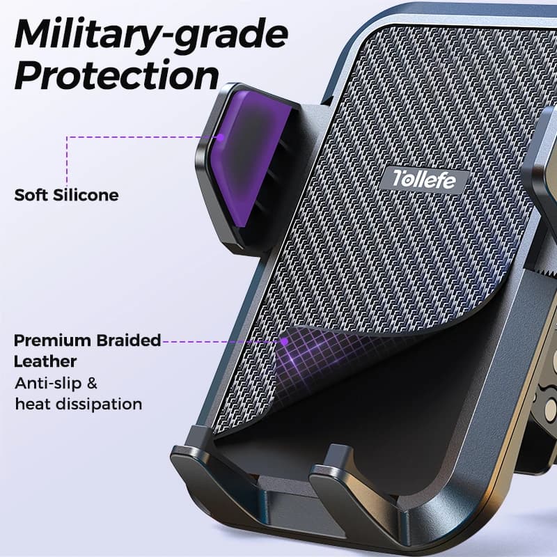 Joyroom Car Mobile Phone Holder Military-Grade Protection Phone Mount GPS Smart Big Cellphone Thick HandFree Air Vent Car Mount — view 3