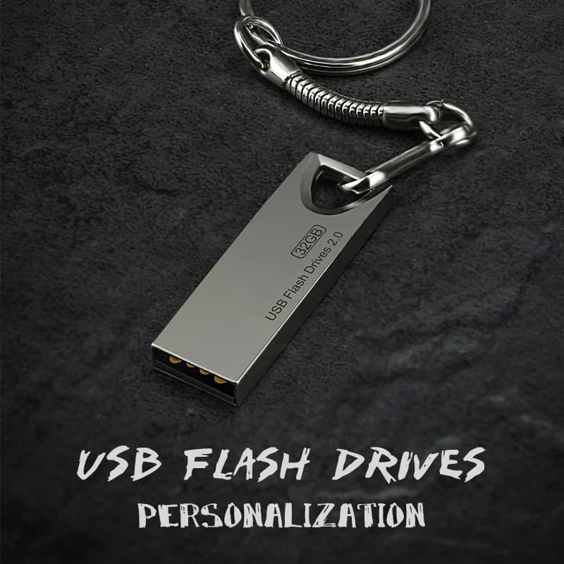 2025 New Innovation 3.0 USB Flash Drive Pen Drives 128GB 64GB 32GB USB 2.0 Metal Stick  Pendrive Flash Drive For Laptop/PC/Car — view 2