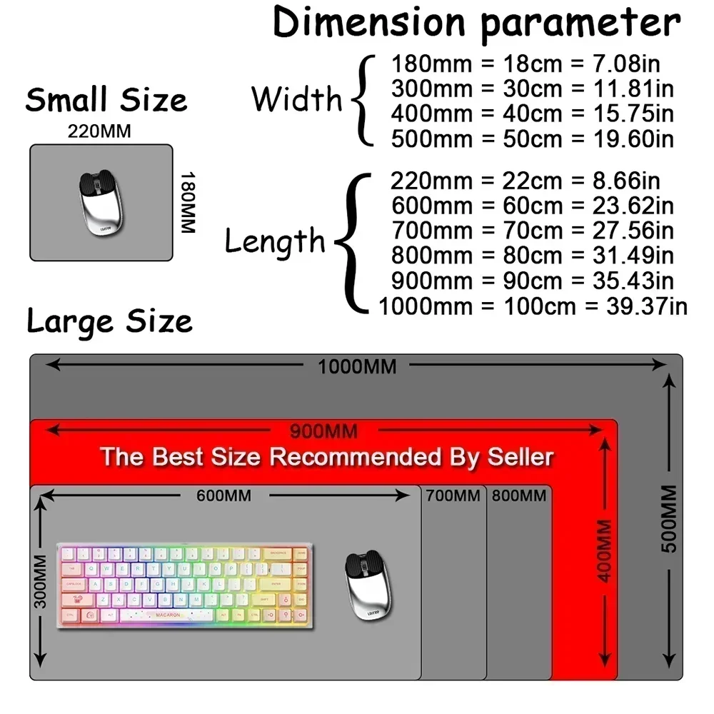 Anime Girls Samurai Oni Mask Mousepad Large Computer Gaming Accessories 400x900mm Gamer Professional Premium Mouse Mat Desk Mats — view 6