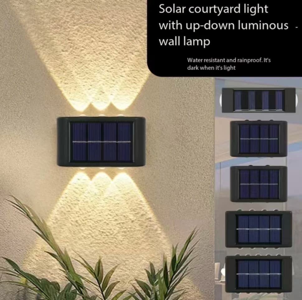 Solar LED Outdoor Wall Light Waterproof Dusk to Dawn Fence Lamp for Garden Yard Porch Pathway Patio Home Decor — view 4