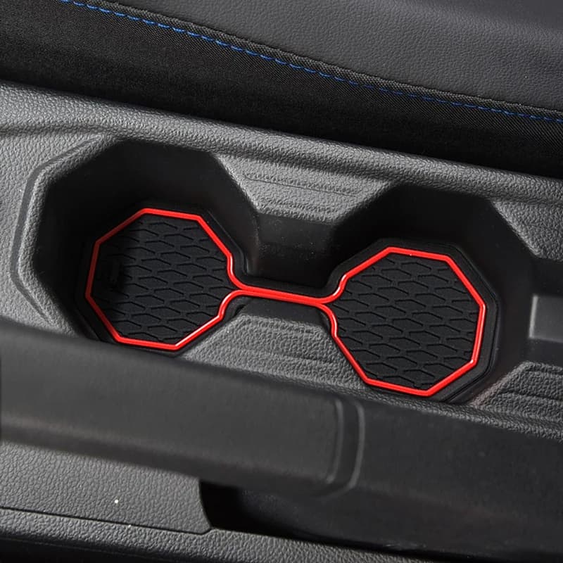 Smabee  for VW Volkswagen POLO MK6 AW 2018 - 2025 Anti-slip Gate Slot Mat Door Groove Cup Holder Pad Car  Interior Accessories — view 2