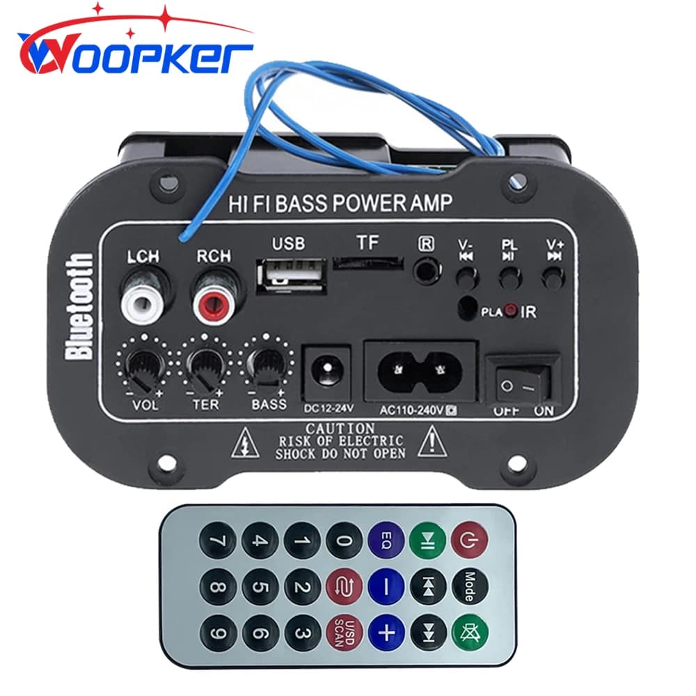 Woopker Digital Amplifier Decoder Board 25-30W Bluetooth Audio Amplifier DIY USB FM Radio TF Player Subwoofer 110V 220V