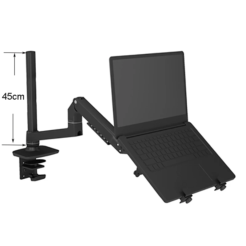 V62CT/XSJ8012CT Aluminum Alloy Desktop Mount Dual 17-27 inch Monitor Support 17inch Laptop Holder Mechanical Spring Arm Notebook — view 3