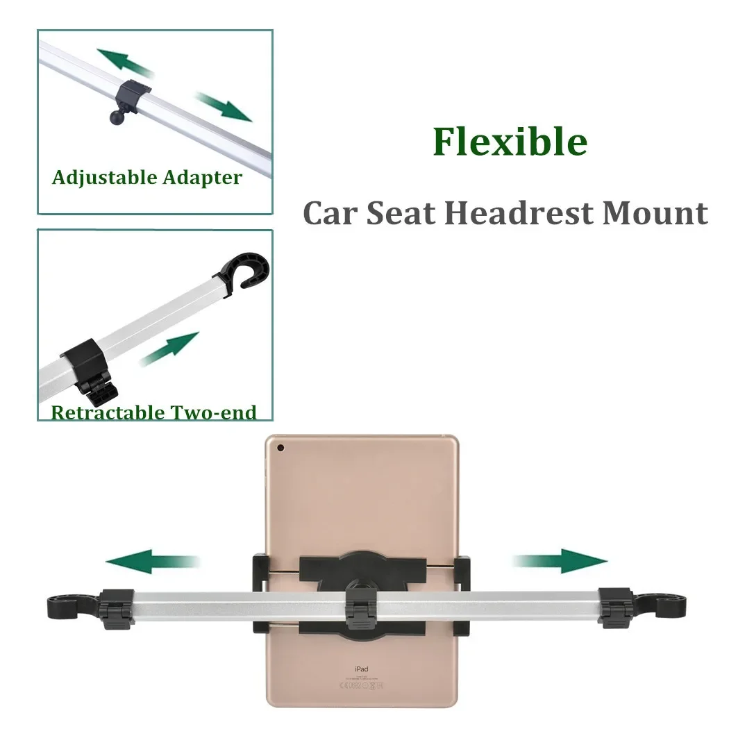 Kids Road Trip Phone Tablet Holder for Car Backseat Headrest Mount Fits 6-15" Devices for iPad Air Pro 13 Huawei Xiaomi Teclast — view 4