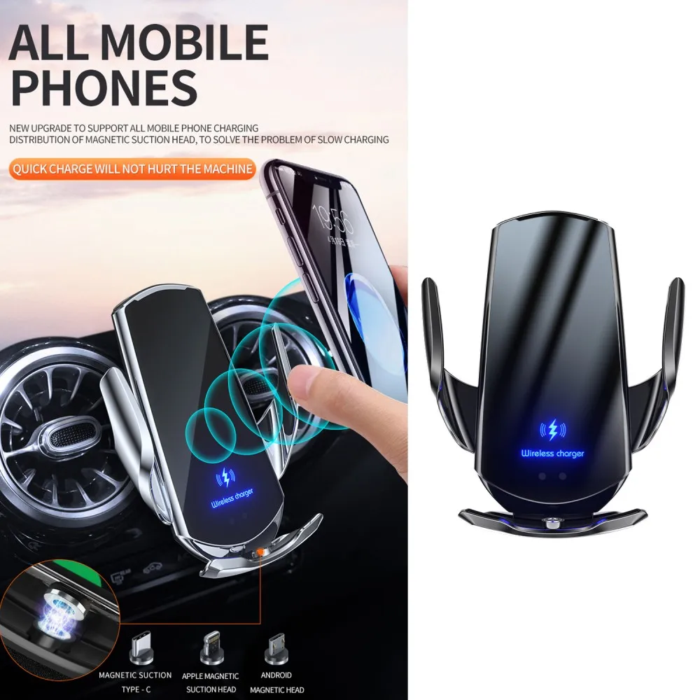 For Mercedes Benz A Class 2019 2020 2021 2022 A200 A180 W177 Car Phone Holder Special Fixed Bracket Base Wireless Charging — view 6