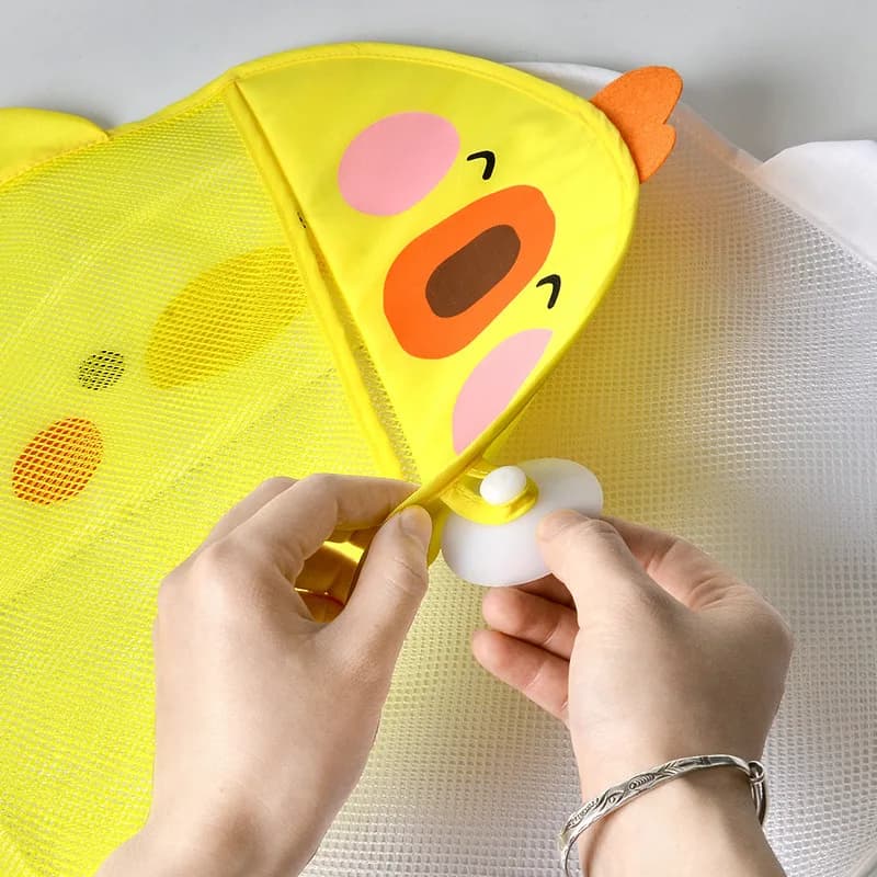 Baby Bath Toys Cute Duck Mesh Net Toy Quick Dry Bathroom Mesh Bath Bag Children's Game Bag Bathroom Organizer Water Toys For Kid — view 2