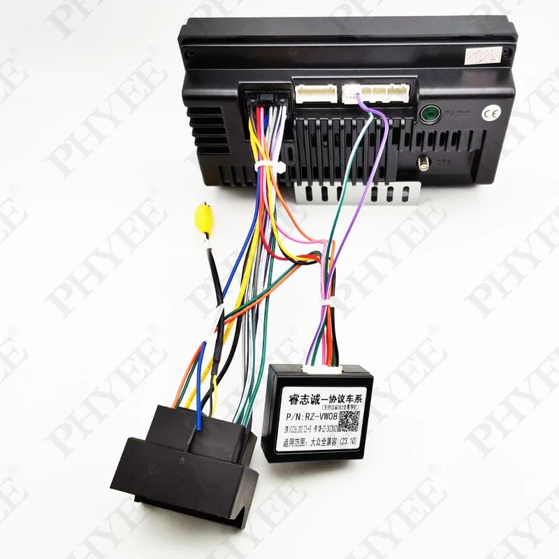 MQB Quadlock 52 Pin CAN Bus Decoder Wiring Harness, SWC Support, Plug & Play 16Pin Android Radio Adapter for VW Golf 7 Passat B8 — view 5