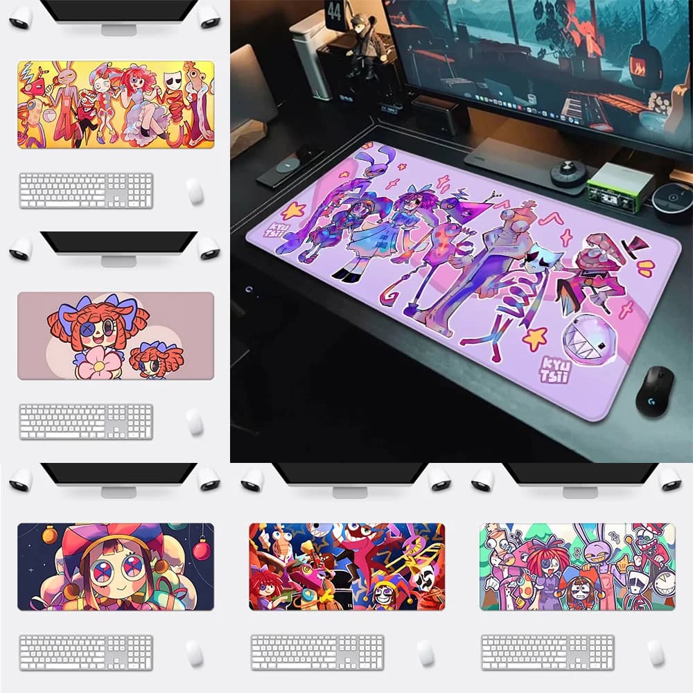 Cartoon Digitals Circus Mousepad HD Printing Computer Gamers Locking Edge Non-slip Mouse Pad XXL90x40cm Keyboard PC Desk Pad