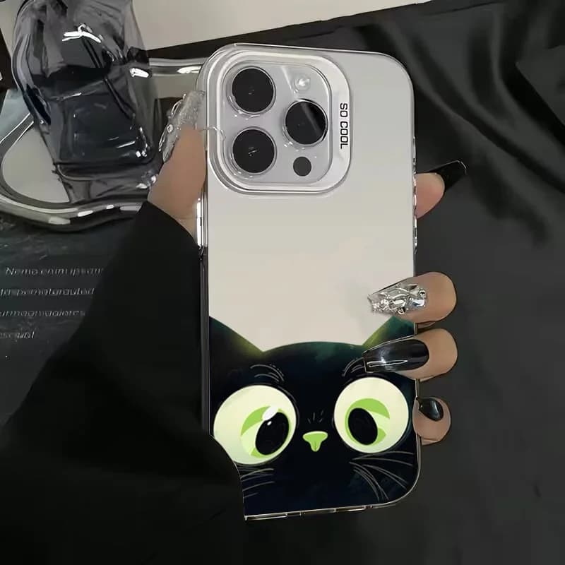 For Xiaomi 14T 13 13T 14 12T 12 Mi 13 11 Lite 5G Cases Cute Cartoon Black Cat Cover for Poco M6 X6 F5 X5 F6 Pro Shockproof Case — view 5