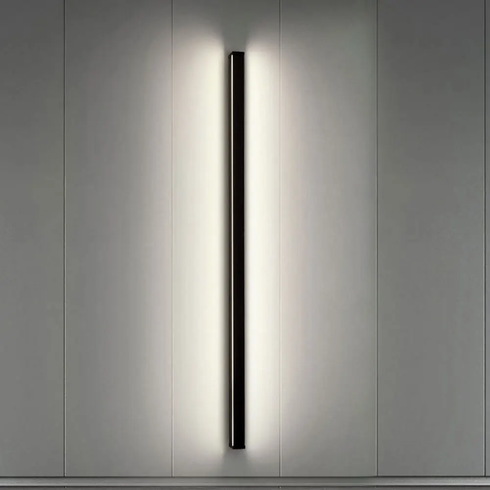 LED Long Strip Wall Lamp Bedside Hall Aisle Staircase Lighting Modern Simple Background Line Art Wall Lights for Indoor Bedroom — view 2