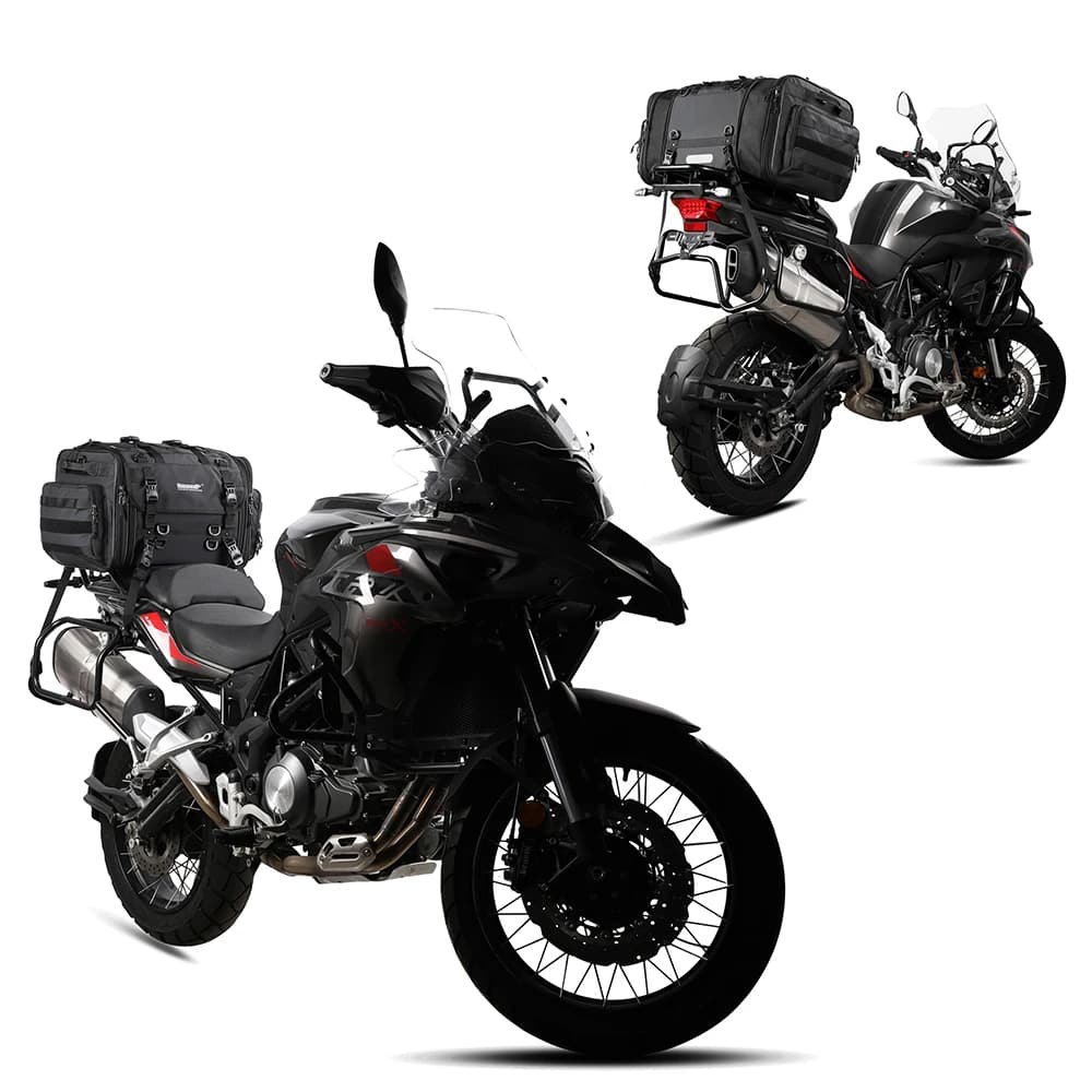 Rhinowalk Motorcycle Bag Waterproof PVC Motorcycle Seat Bag Big Capacity 40-60L Rear Tail Saddle Bag Outdoor Travel Luggage 2023 — view 2