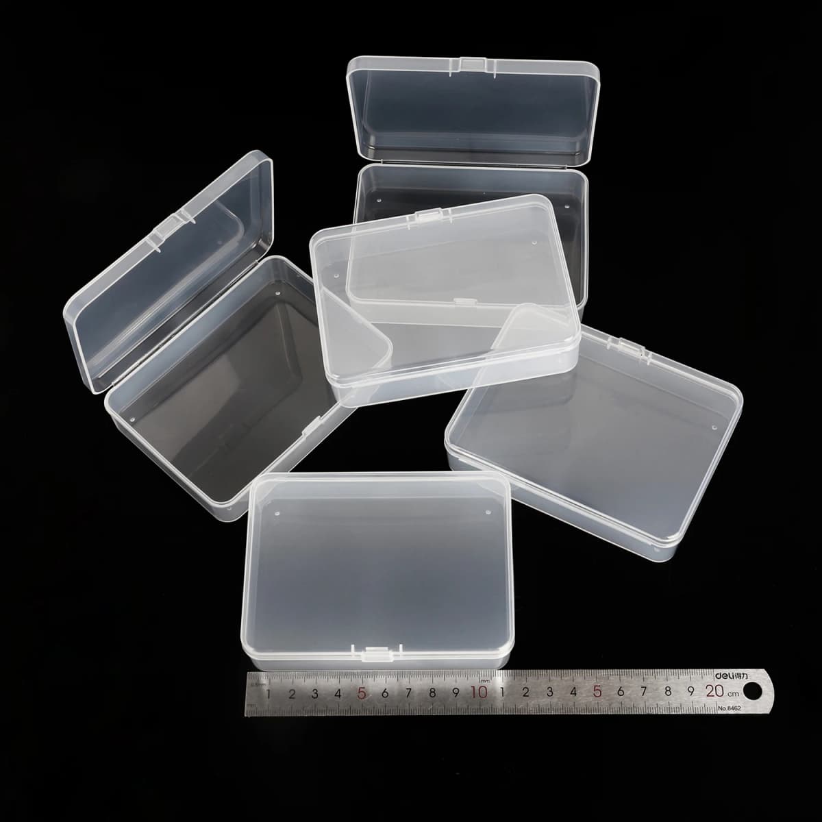 20/5Pcs Mini Items Organizers Storage Container Packaging Box Rectangle Plastic Jewelry for Earrings Rings Beads Collecting Part — view 4