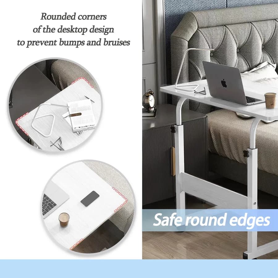 PORIYA Mobile Laptop Desk Computer Table Stand Adjustable Bed Bedside Portable Study AU — view 4
