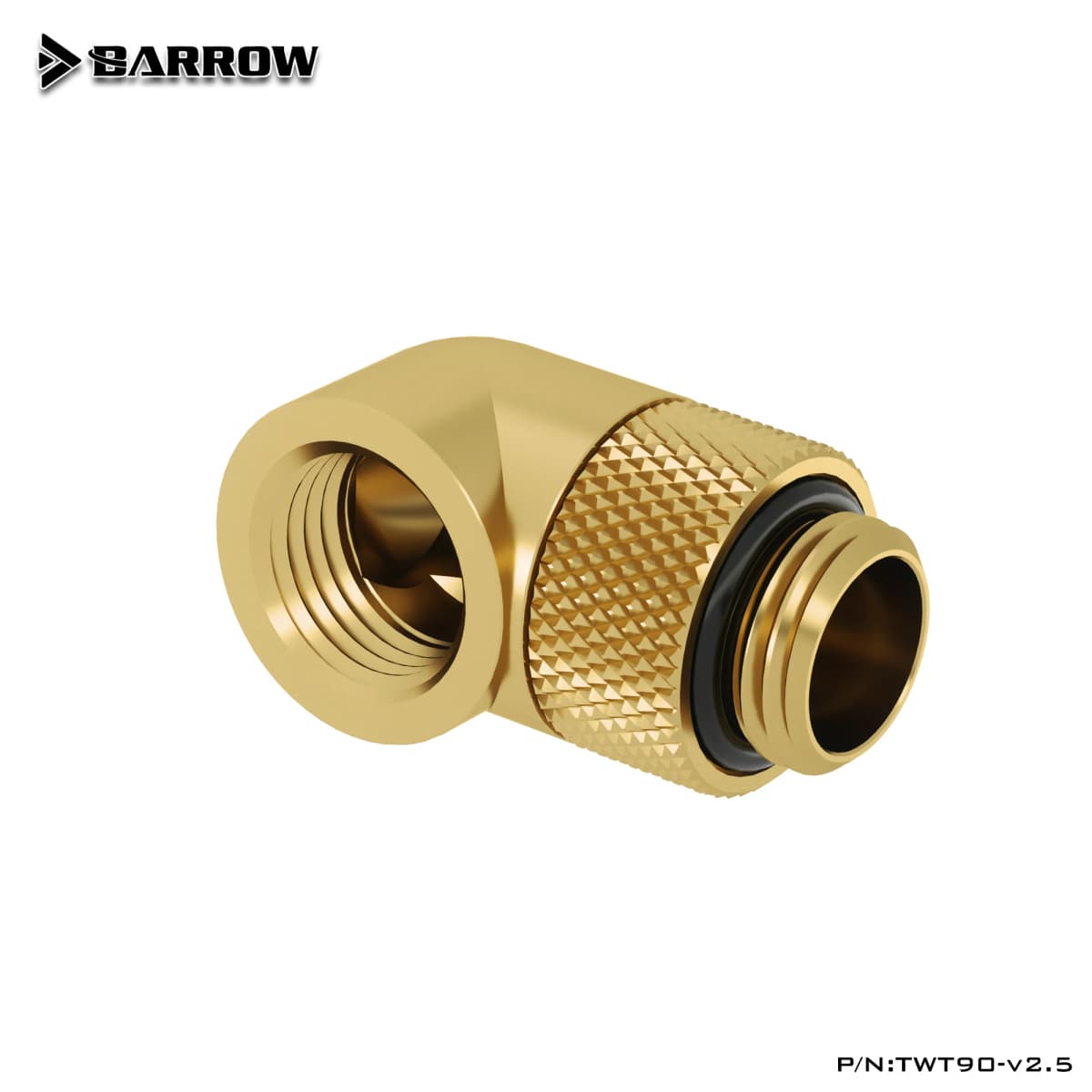 Barrow Angled Fitting G1/4'' 45/90 Degree M-F Rotary 360° Rotatable Adapter PC Water Cooling Elbow Connect Direction 4 Colors — view 4