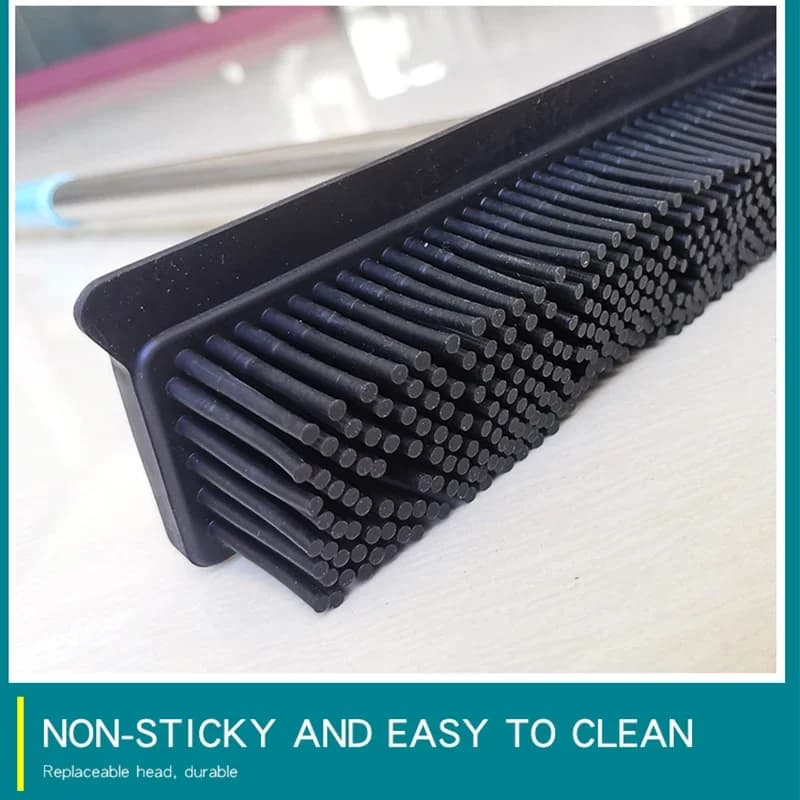 Rubber Broom Pet Hair Lint Removal Device Telescopic Bristles Magic Clean Sweeper Squeegee Scratch Bristle Long Push Broom Soft — view 4