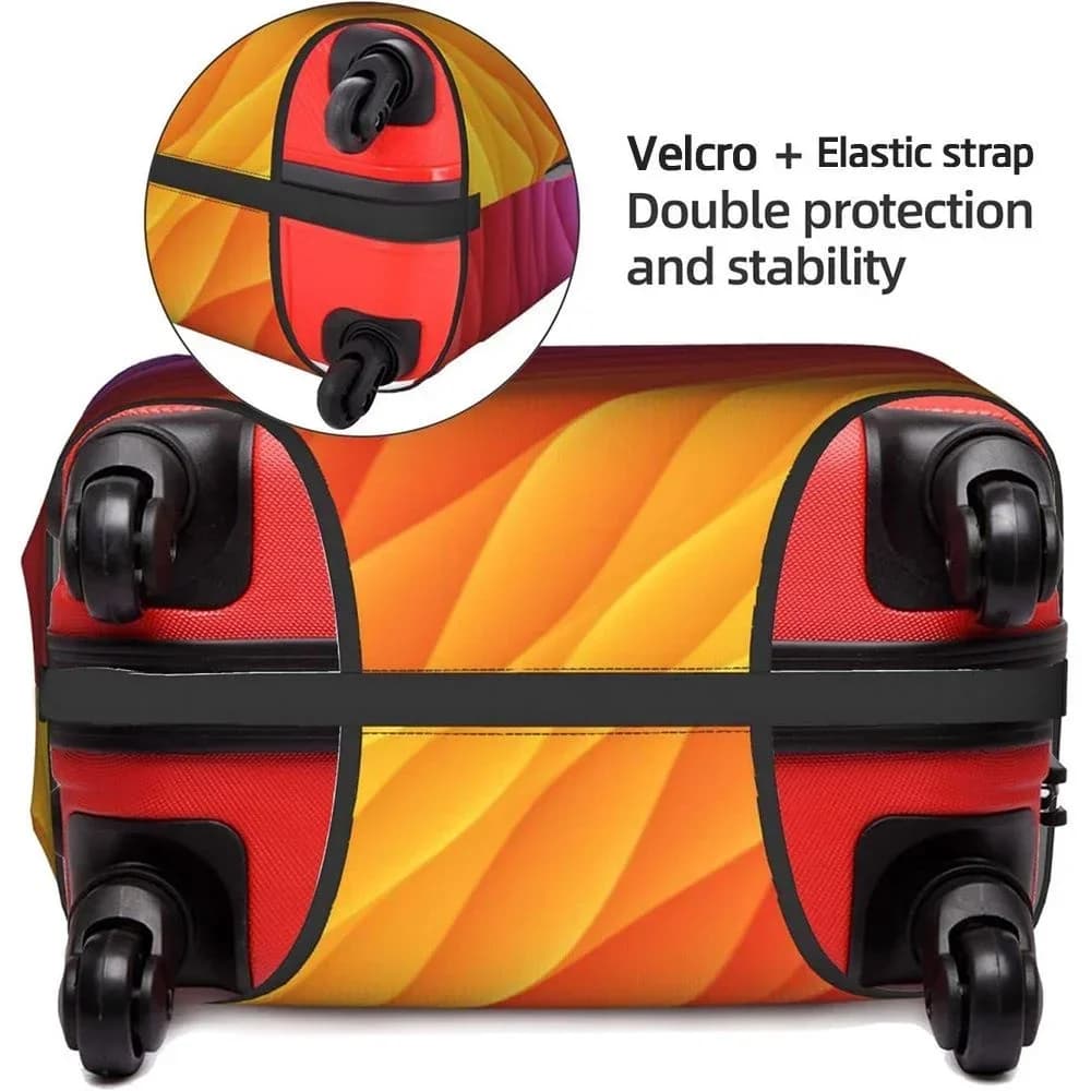 Luggage Cover Stretch Fabric Suitcase Protector Baggage Dust Case Cover Suitable for18-32 Inch Suitcase Case Travel \[p';[[l — view 5