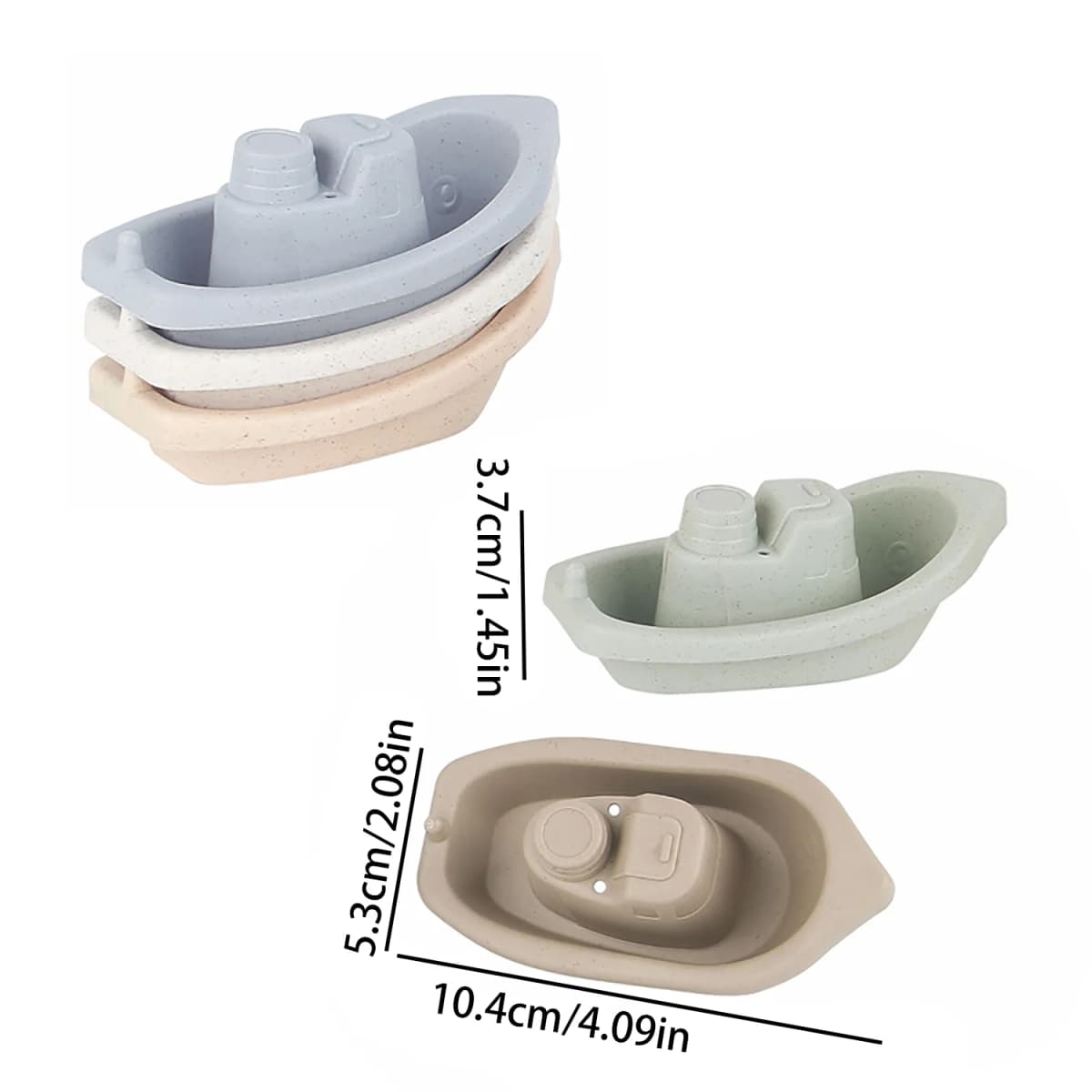 Bathroom stacked boat water toy, Bathroom bathing water play, Baby happy to play while bathing — view 2