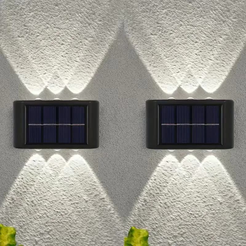 Solar LED Outdoor Wall Light Waterproof Dusk to Dawn Fence Lamp for Garden Yard Porch Pathway Patio Home Decor — view 6