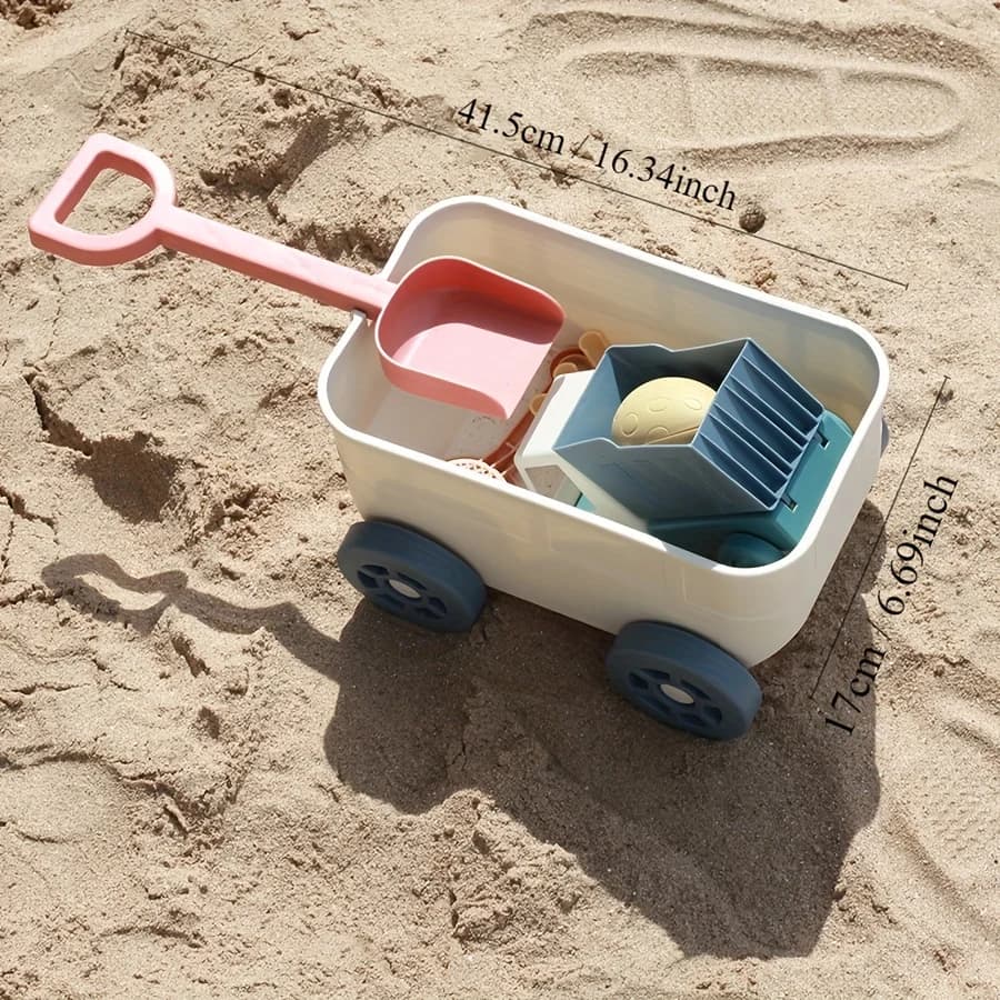 Beach Toys Sand Toys for Kids with Truck Car Sand Shovel Rake Sandbox Toys for Toddlers Kids Boys Cooking Pretend Play Kitchen — view 3