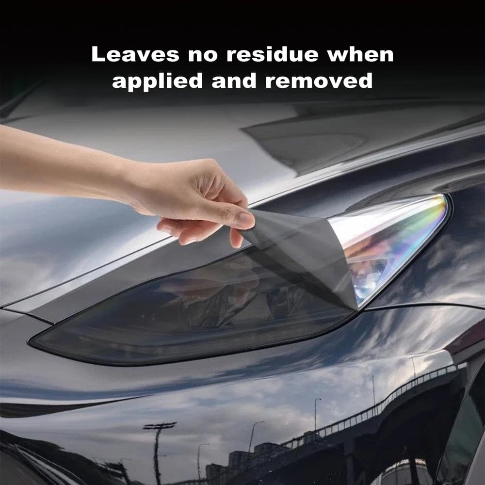 For Ford Mustang Mach-E 2021-2023 TPU PPF High-Gloss Smoke Black Pre Cut Car Headlight Protective Film Anti-Scratch Vinyl Film — view 5