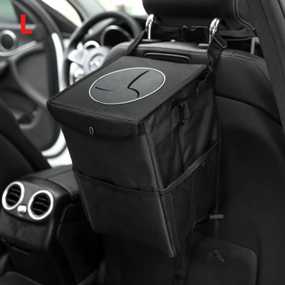 1 Pcs Portable Waterproof Car Trash Can Auto Organizer Garbage Can Car Accessories — view 4