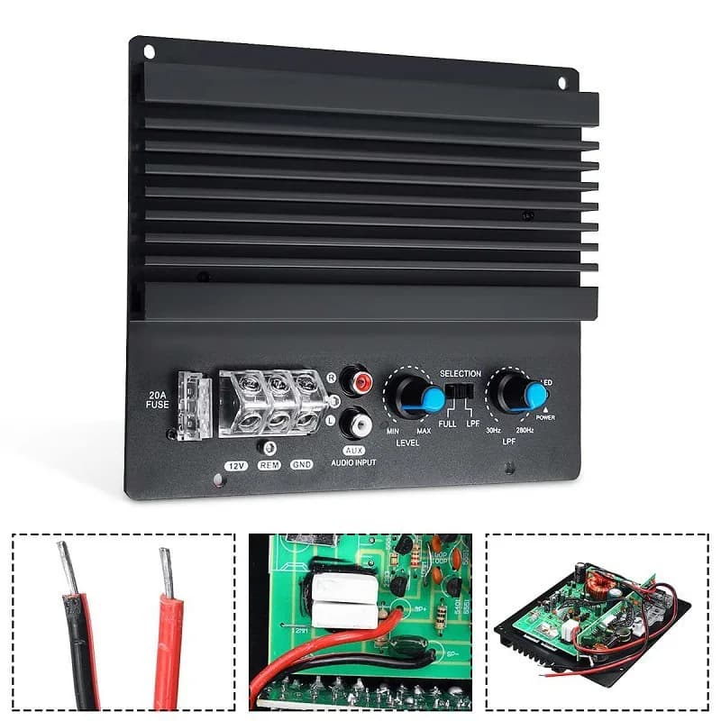 12V Universal Car Amplifier Board 600W Mono Car Audio Amplifier Powerful Automobile Stereo Subwoofers Amplifier Car Accessories — view 2