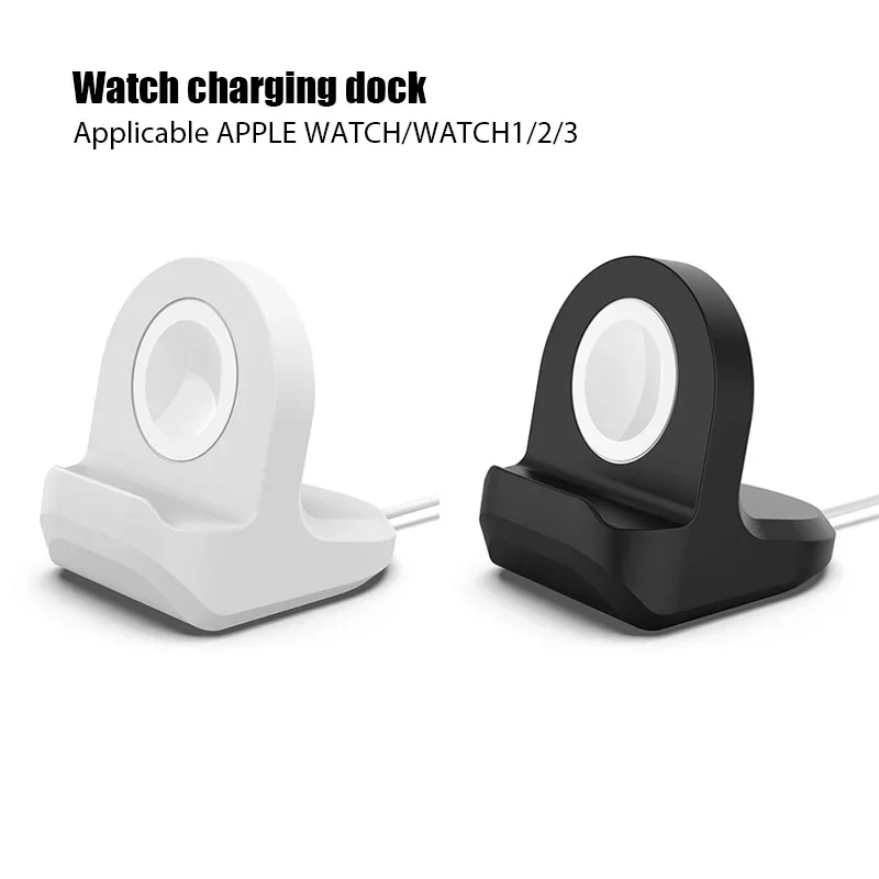 Holder For Apple Watch Series 5/4/3/2/1 Stand Nightstand Keeper Silicone Home Charging Dock Station Charging Holder for iWatch — view 5