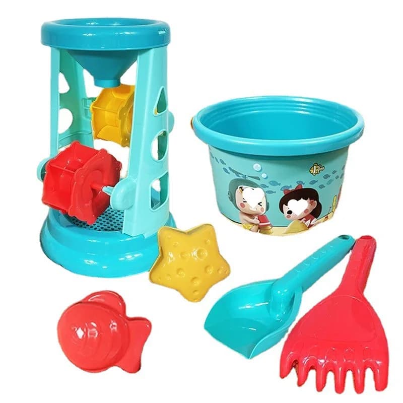 23PCS Summer Beach Set Toys For Kids Digging Sand Plastic Bucket Watering Bottle Shovels Children Beach Water Game Toys Tools — view 5
