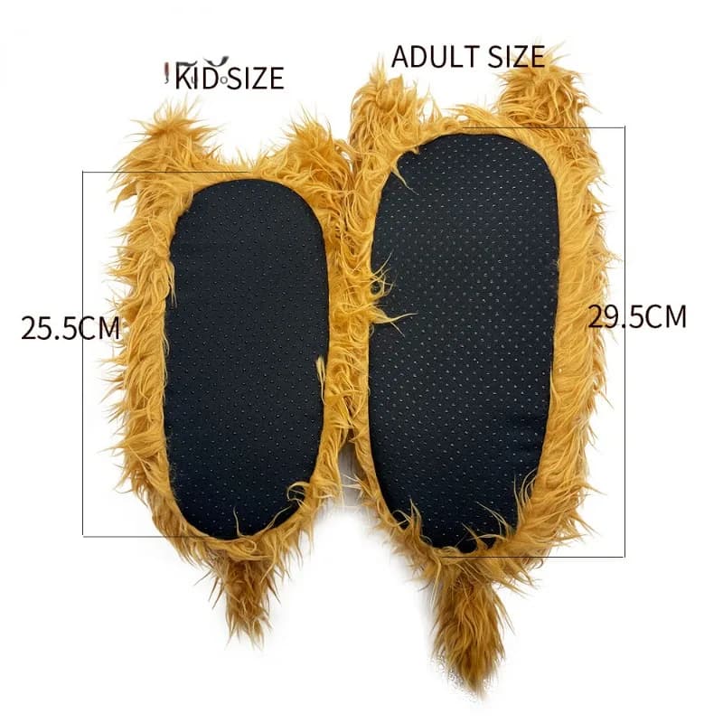 Winter Highland Cow Slippers Fluffy Highland Cattle Plush Slipper Soft Warm Home Indoor Cute Cartoon Furry Slides for Women Men — view 4