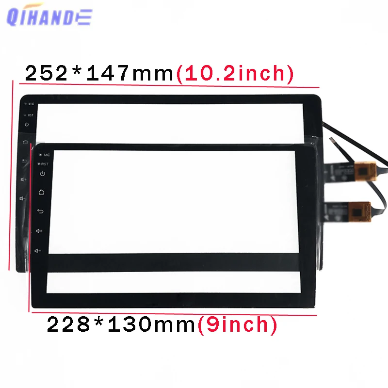 New Touch Glass P/N HLX-90001-V5 Glass 2.5D 10.2 10.1 /9 inch Car GPS Navigation Radio Multimedia Player Capacitive Touch Screen