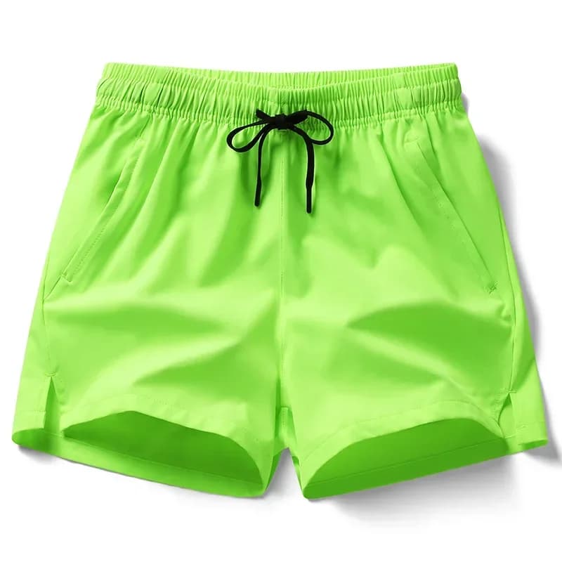 New Mens Fitness Lightweight Sweatpants Summer Casual Pockets Shorts Basic Solid Color Short Pants Jogging Beach Shorts Men — view 3