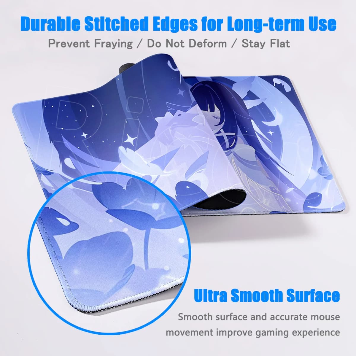 Kawaii Genshin Impact Columbina Mouse Pad Gaming Locking Animal Edge Big Computer Game Large Rubber Art Mousepad Laptop Desk Mat — view 4
