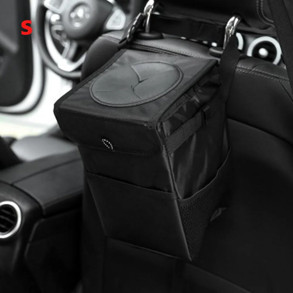 1 Pcs Portable Waterproof Car Trash Can Auto Organizer Garbage Can Car Accessories — view 3